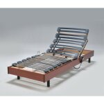 Sommier relaxation �lectrique flexpur 80x200 / d�cor merisier / 200x78x33