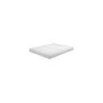 Ebac literie - sommier tapissier 140x190 cm avec renfort lombaire blanc - dreamo