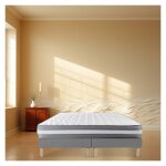 Sommier tapissier gris 90x200x2cm (180x200)fabrication francaise artisanalepieds offerthauteur avec pieds ...