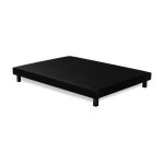 Les tendances - sommier tapissier a lattes 140 x 190 - bois massif noir + pieds - finlandek rakenne Les tendances - sommier tapissier a lattes 140 x 190 - bois massif noir + pieds - finlandek rakenne