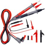 Sondes de multimètre, kit de test en silicone souple pour électricien, cordons de mesure avec pinces ... Sondes de multimètre, kit de test en silicone souple pour électricien, cordons de mesure avec pinces ...
