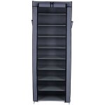 Songmics - armoire tagres  chaussures 10 couches avec housse 27 paires de chaussures rangement pratique ...