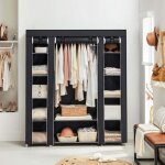 Armoire de rangement en tissu, penderie avec housse, placard, garde - robe, 45 x 150 x 175 cm, 12 compartiment ...
