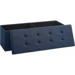 Banc de rangement, pouf pliable, 38 x 110 x 38 cm, bout de lit, repose - pieds, coffre de rangement, ...