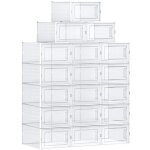 Songmics - botes  chaussures, lot de 8, rangement chaussures, pliable, pour pointure jusqu' 46, transparent ...