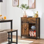 Buffet, placard de cuisine, 70 x 30 x 80 cm, avec porte coulissante imitation grange, style industriel, ... Buffet, placard de cuisine, 70 x 30 x 80 cm, avec porte coulissante imitation grange, style industriel, ...