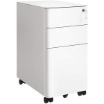 Songmics - caisson de bureau, placard de rangement mobile, avec roulettes et serrure, pour documents ...