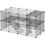 Cl�ture pour animaux domestiques, 2 niveaux, enclos modulable, pour petits animaux, hamsters, lapins, ...