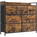 Songmics - commode avec 7 tiroirs en tissu, meuble de rangement � 3 niveaux, avec poign�es en m�tal, ...