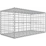 Songmics - gabion pour pierre, 100 x 50 x 50cm, cloture gabion, cage en mtal, panier  pierre, maille ...