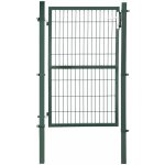 Portail de jardin en acier galvanis robuste et durable avec serrure et cl, dimensions : 150 x 106 cm, ...