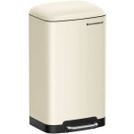 Songmics ? poubelle � p�dale 30l en acier ? couvercle herm�tique ? seau int�rieur en plastique ? dimensions ...