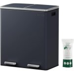 Songmics - poubelle  double compartiment 2 x 30l, avec 15 sacs poubelles, pdales en mtal, 2 seaux ...
