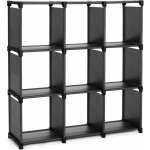 Songmics - tagre de rangement  9 compartiments, meuble de rangement ouvert, bibliothque, organiseur ...