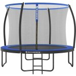 Songmics trampoline pour enfants diam�tre 366 cm, filet de protection, poteau incurv� 180 cm, coussins ...