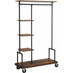 Vasagle - portemanteau mobile, vestiaire sur roulettes, meuble d'entre, portant  vtements  5 niveaux, ...