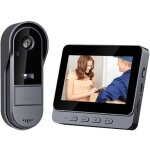 Sonnette cam�ra sans fil hd vision nocturne interphone grand angle vid�o visiophone lp65 �tanche sonnette ...