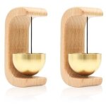 Sonnette magn�tique de porte (lot de 2) - clochettes en bois pour l'ouverture de porte, signal d'entr�e ...