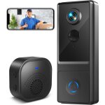 Sonnette sans fil avec cam�ra, 1080p hd visiophone sans fil exterieur etanche 2. 4g wifi sonnette sans ...