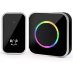 Sonnette sans fil, carillon ext�rieur �tanche ip44 200 - 300 m�tres, 45 m�lodies et 4 niveaux de volume, ...