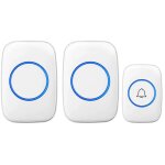 Sonnette sans fil exterieur etanche 300 m�tres, ip44 �tanche carillon electronique, kit de carillon avec ...