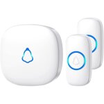 Sonnette sans fil exterieur etanche, doorbell avec 1 r�cepteur + 2 �metteur � pile, 58 m�lodies carillon, ...