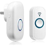 Sonnette sans fil, sonnettes sans fil kit de carillon �tanche avec r�cepteur enfichables, pour maison, ...