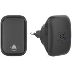 [jamais utilis�] sonnette sans fil et sans pile ext�rieur �tanche ip 65 neige pluie humidit�, noir. . ...