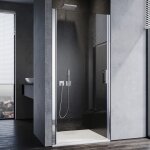 Sonni ? porte de douche battante en verre clair 86 x 185 cm ? installation facile ? adapt�e � ouverture ...