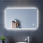 Sonni miroir de salle de bain avec clairage miroir lumineux led miroir 80 x 50 cm blanc froid ip44 miroir ...