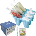 Sorbetire 6 en 1 en silicone sans bpa avec btonnets, bleu