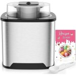 Sorbetiere turbine a glace, sorbetiere electrique, machine a glace en acier inoxydable, 2l machines a ...