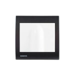 Siemens - sortie de cable blanc delta iris + plaque basic anthracite Siemens - sortie de cable blanc delta iris + plaque basic anthracite
