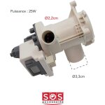 Sos accessoire pompe de vidange pour lave - linge 2880402000, 2941800200 altus, ardem, beko, blomberg, ...