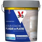 V33 - sous - couche intérieure plaque de plâtre blanc mat 12l V33 - sous - couche intérieure plaque de plâtre blanc mat 12l