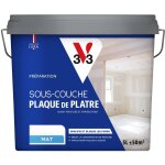 Sous - couche int�rieure plaque de pl�tre v33 blanc mat 5l