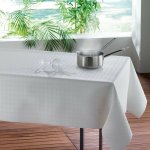 Madeinnature - sous nappe ronde, ovale ou rectangle dimensions au choix, protection de table blanc de ...