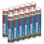 Soudal pack de 12 mastics silicone neutre de construction et de vitrage silirub neo5t transparent 300ml ...