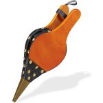 Soufflet chemin�e, barbecue, allume feu rustique, clous d�coratifs dor�s, longueur de 39 cm, marron / ...