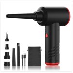 Souffleur air comprim�, air comprim� duster 3 vitesses, max. 100 000 tr / min, 6000 mah batterie plumeau ...