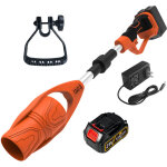 Souffleur de feuilles de jardin, orange, pliable, batterie au lithium, sans fil, souffleur haute puissance ...