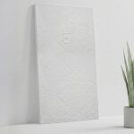 Soulhome receveur de douche en r�sine et fibre ? incassable et ultral�ger ?texture ardoise? blanc? 160x70 ...