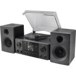 Soundmaster mcd1950sw, platine vinyle, cd, bluetooth, dab + , mp3, 20 w, noir