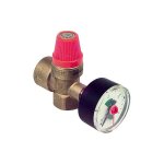 Soupape de securite a membrane type 532m entree 1 / 2', sortie 3 / 4', 2, 5 bars avec manometre