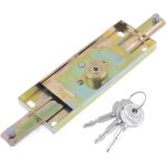 Sourcingmap serrure pour volet roulant porte garage entrep�t magasin ton or 23 cm de long avec 3 cl�s ...