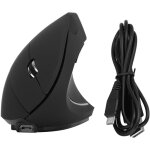 Souris de jeu verticale ergonomique sans fil 2, 4 ghz 1600dpi rechargeable pour pc / ordinateur portable ...