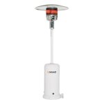 Parasol chauffant mobile gaz propane blanc