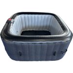 Spa gonflable carr 6 places ospazia - 185 x 185 cm - filtre et bche inclus - noir