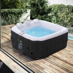 Arebos - spa gonflable 4 personnes 154x154cm 910l 100 jets de massage Arebos - spa gonflable 4 personnes 154x154cm 910l 100 jets de massage