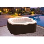 Spa gonflable sunspa - ac01 - led - 157 x 67 cm - 4 places - carr� (liv� avec filtre, cadenas, tapis ...